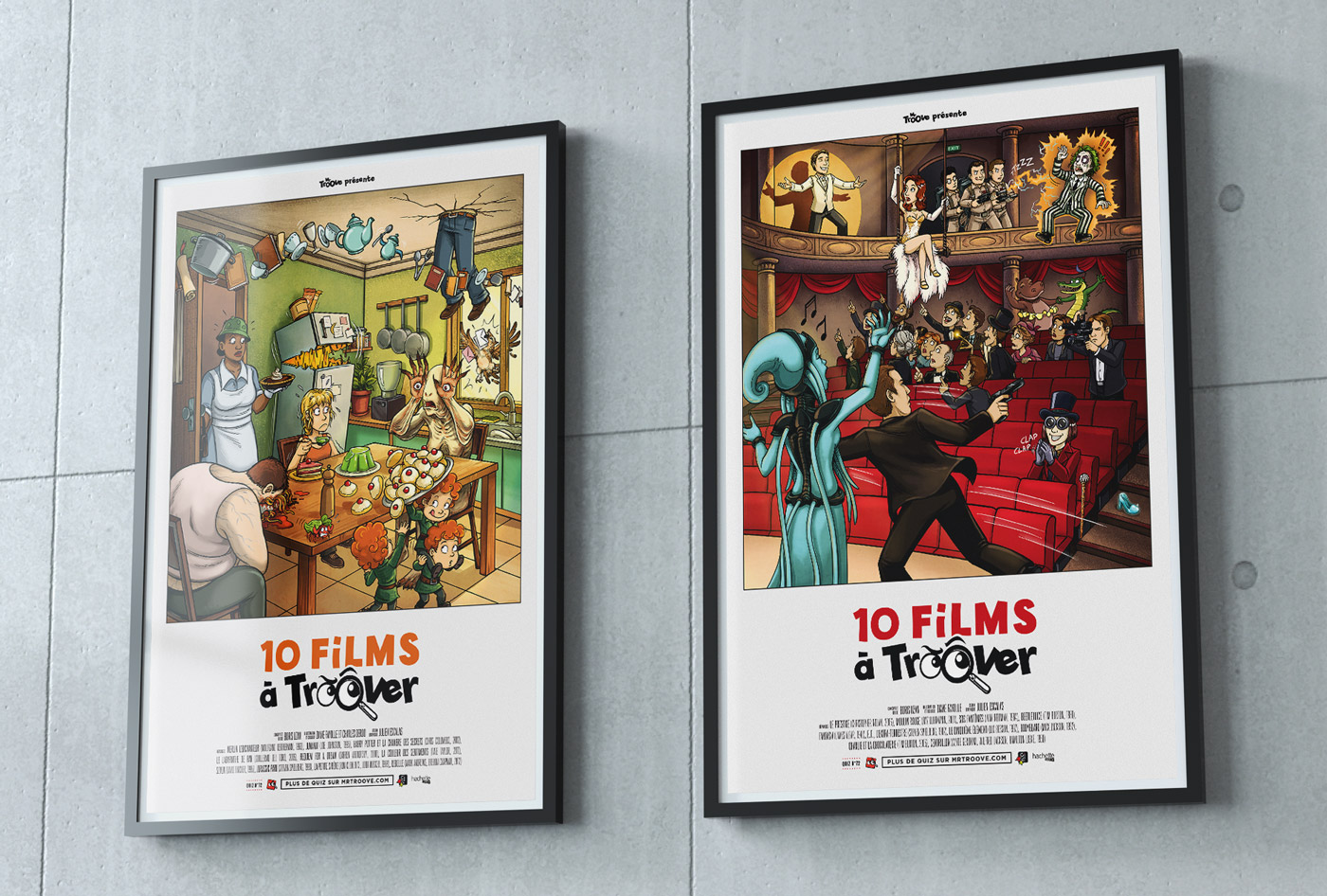 Poster Mr. Troove "10 Films à Trouver" - 30x30 Cm - Jeu De Cinéma Avec QR Code Et Carte Solutions